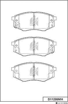 MK Kashiyama D11299MH - Тормозные колодки, дисковые, комплект autospares.lv