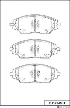 MK Kashiyama D11294MH - Тормозные колодки, дисковые, комплект autospares.lv