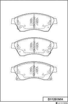 MK Kashiyama D11291MH - Тормозные колодки, дисковые, комплект autospares.lv