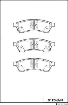 MK Kashiyama D11248MH - Тормозные колодки, дисковые, комплект autospares.lv