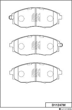 MK Kashiyama D11247M - Тормозные колодки, дисковые, комплект autospares.lv