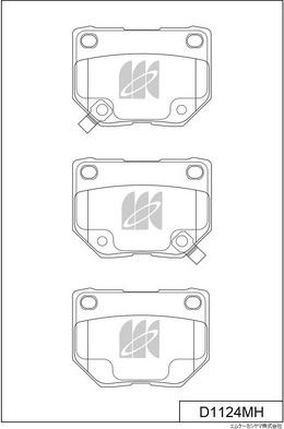 MK Kashiyama D1124MH - Тормозные колодки, дисковые, комплект autospares.lv