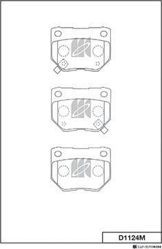 MK Kashiyama D1124M - Тормозные колодки, дисковые, комплект autospares.lv