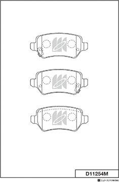 MK Kashiyama D11254M - Тормозные колодки, дисковые, комплект autospares.lv