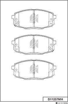 MK Kashiyama D11257MH - Тормозные колодки, дисковые, комплект autospares.lv