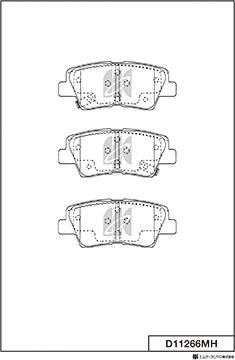 MK Kashiyama D11266MH - Тормозные колодки, дисковые, комплект autospares.lv