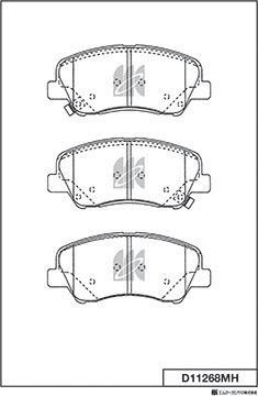 MK Kashiyama D11268MH - Тормозные колодки, дисковые, комплект autospares.lv