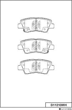 MK Kashiyama D11210MH - Тормозные колодки, дисковые, комплект autospares.lv