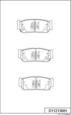 MK Kashiyama D11213MH - Тормозные колодки, дисковые, комплект autospares.lv