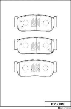 MK Kashiyama D11213M - Тормозные колодки, дисковые, комплект autospares.lv