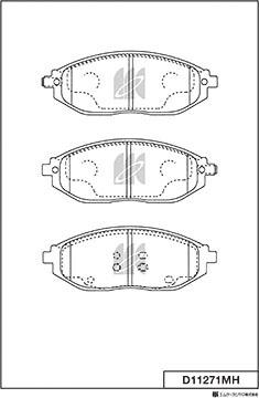 MK Kashiyama D11271MH - Тормозные колодки, дисковые, комплект autospares.lv