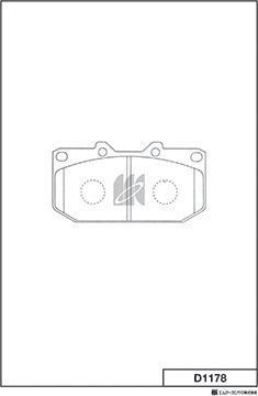 MK Kashiyama D1178 - Тормозные колодки, дисковые, комплект autospares.lv