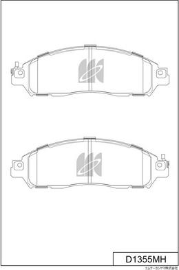 MK Kashiyama D1355MH - Тормозные колодки, дисковые, комплект autospares.lv