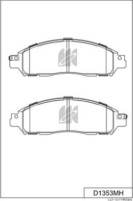 MK Kashiyama D1353MH - Тормозные колодки, дисковые, комплект autospares.lv