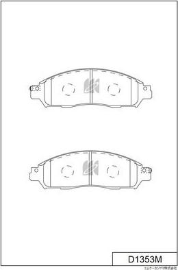 MK Kashiyama D1353M - Тормозные колодки, дисковые, комплект autospares.lv