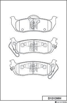 MK Kashiyama D1313MH - Тормозные колодки, дисковые, комплект autospares.lv