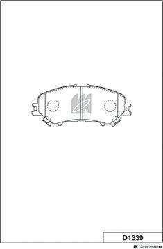 MK Kashiyama D1339 - Тормозные колодки, дисковые, комплект autospares.lv