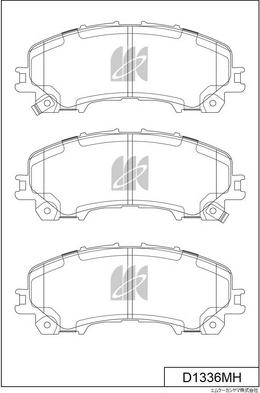 MK Kashiyama D1336MH - Тормозные колодки, дисковые, комплект autospares.lv