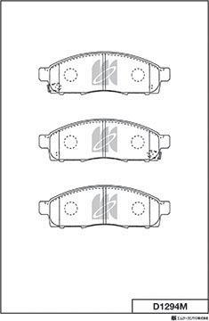 MK Kashiyama D1294M - Тормозные колодки, дисковые, комплект autospares.lv