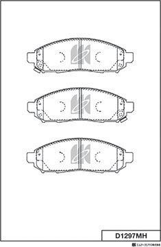 MK Kashiyama D1297MH - Тормозные колодки, дисковые, комплект autospares.lv