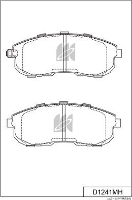 MK Kashiyama D1241MH - Тормозные колодки, дисковые, комплект autospares.lv