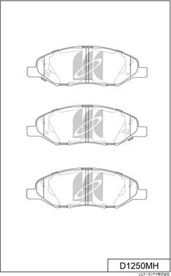 MK Kashiyama D1250MH - Тормозные колодки, дисковые, комплект autospares.lv