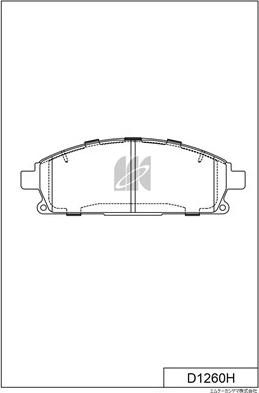 MK Kashiyama D1260H - Тормозные колодки, дисковые, комплект autospares.lv