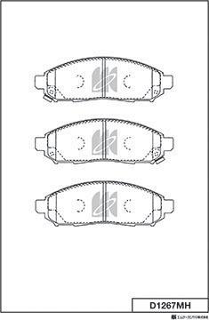 MK Kashiyama D1267MH - Тормозные колодки, дисковые, комплект autospares.lv