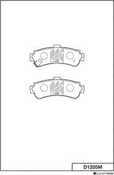 MK Kashiyama D1205M - Тормозные колодки, дисковые, комплект autospares.lv