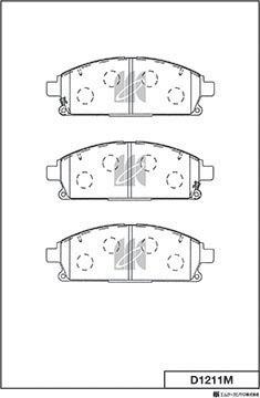 MK Kashiyama D1211M - Тормозные колодки, дисковые, комплект autospares.lv