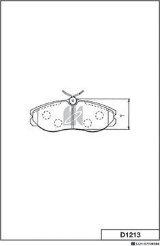 MK Kashiyama D1213 - Тормозные колодки, дисковые, комплект autospares.lv