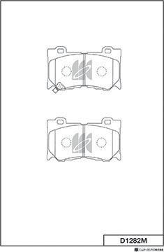 MK Kashiyama D1282M - Тормозные колодки, дисковые, комплект autospares.lv