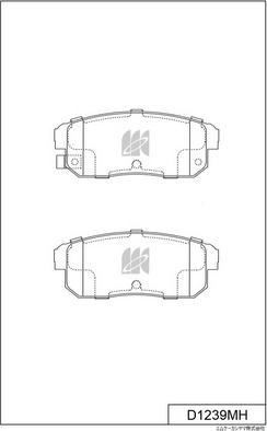 MK Kashiyama D1239MH - Тормозные колодки, дисковые, комплект autospares.lv