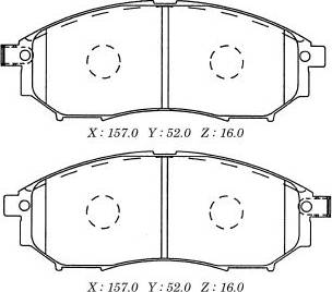 MK Kashiyama D1231M - Тормозные колодки, дисковые, комплект autospares.lv