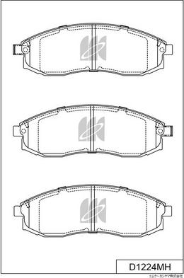 MK Kashiyama D1224MH - Тормозные колодки, дисковые, комплект autospares.lv