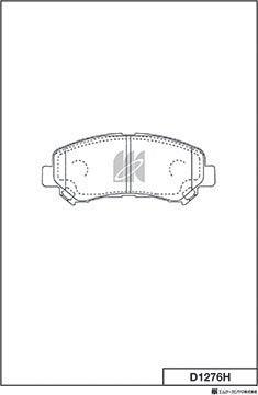 MK Kashiyama D1276H - Тормозные колодки, дисковые, комплект autospares.lv