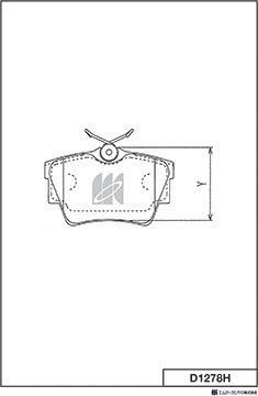 MK Kashiyama D1278H - Тормозные колодки, дисковые, комплект autospares.lv