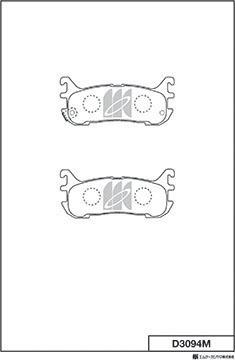 MK Kashiyama D3094M - Тормозные колодки, дисковые, комплект autospares.lv