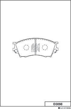 MK Kashiyama D3098 - Тормозные колодки, дисковые, комплект autospares.lv