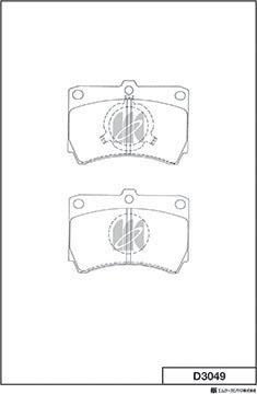 MK Kashiyama D3049 - Тормозные колодки, дисковые, комплект autospares.lv