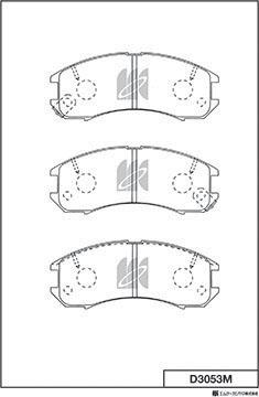 MK Kashiyama D3053M - Тормозные колодки, дисковые, комплект autospares.lv