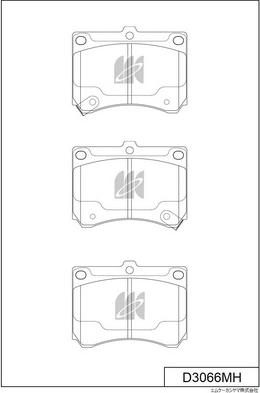 MK Kashiyama D3066MH - Тормозные колодки, дисковые, комплект autospares.lv