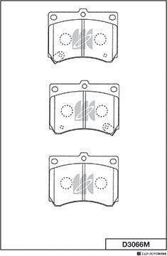 MK Kashiyama D3066M - Тормозные колодки, дисковые, комплект autospares.lv