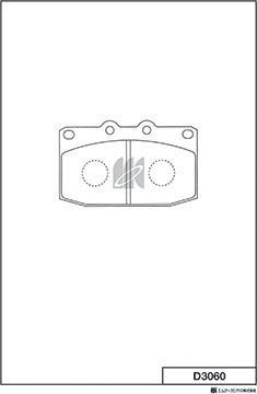 MK Kashiyama D3060 - Тормозные колодки, дисковые, комплект autospares.lv