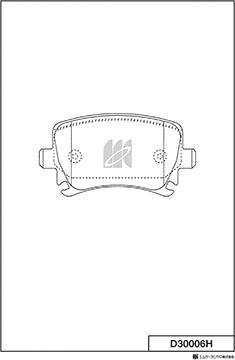 MK Kashiyama D30006H - Тормозные колодки, дисковые, комплект autospares.lv