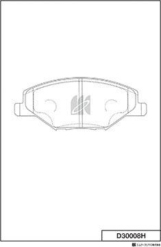 MK Kashiyama D30008H - Тормозные колодки, дисковые, комплект autospares.lv