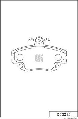 MK Kashiyama D30015 - Тормозные колодки, дисковые, комплект autospares.lv