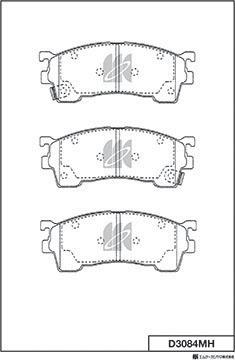 MK Kashiyama D3084MH - Тормозные колодки, дисковые, комплект autospares.lv