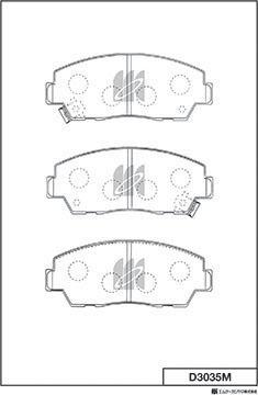 MK Kashiyama D3035M - Тормозные колодки, дисковые, комплект autospares.lv