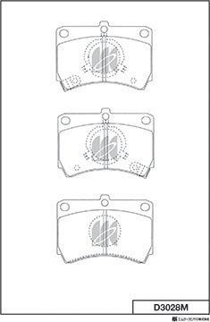 MK Kashiyama D3028M - Тормозные колодки, дисковые, комплект autospares.lv